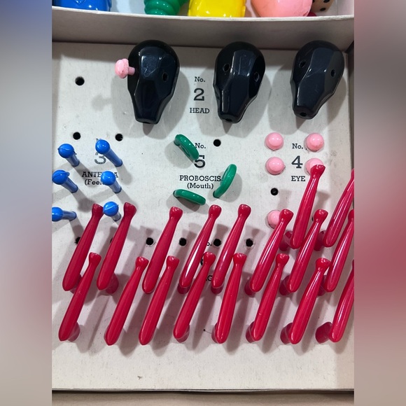 Original 1949 The Game of Cootie - Incomplete Set AS IS 75 years old - Picture 5 of 14